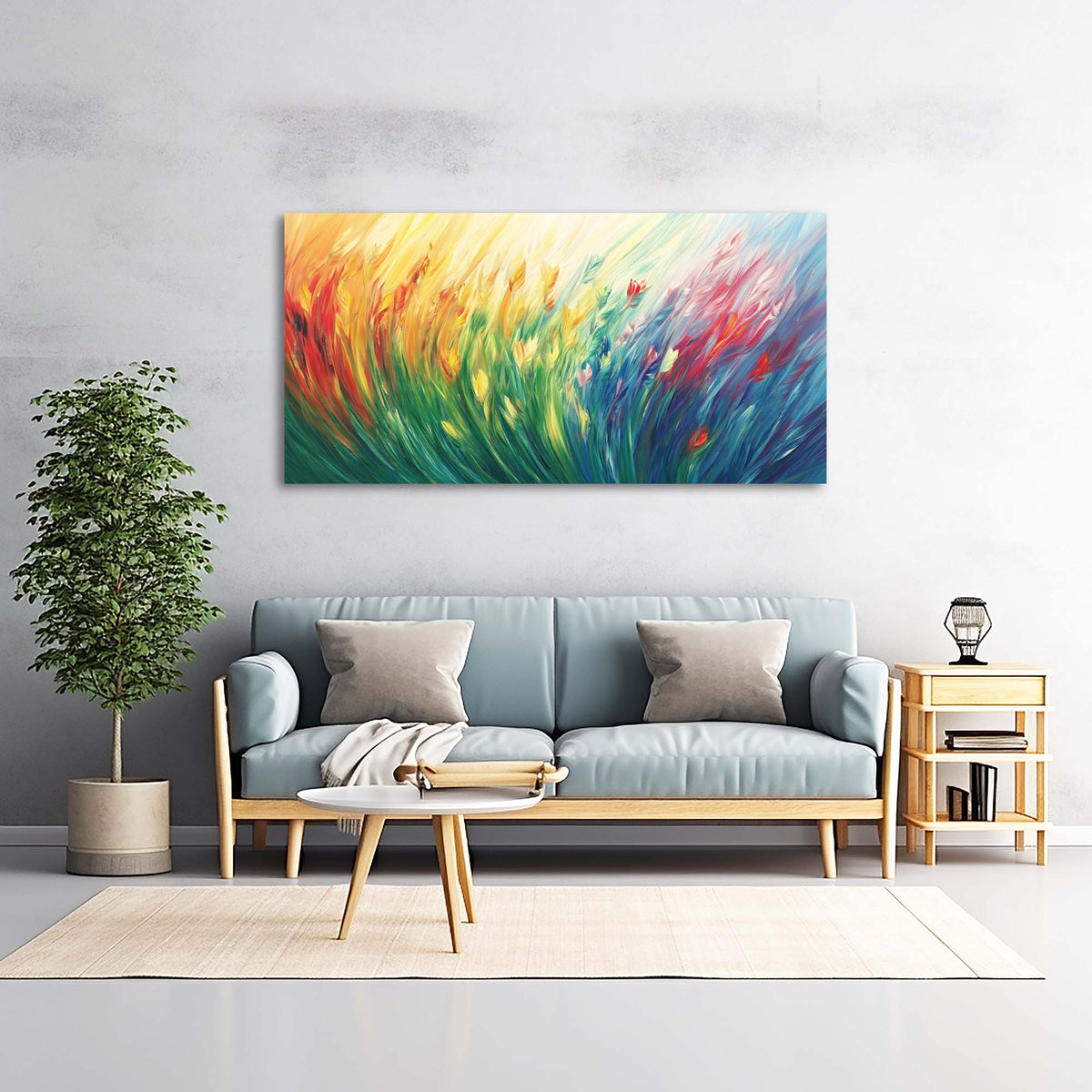 Orange Floral Wall Art Paintings Print Canvas Painting Prints Modern Artwork Office Living Room Over the Couch Bedroom Decor