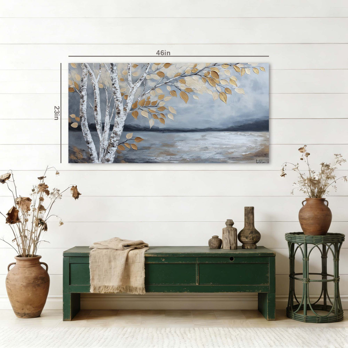 White Nature Wall Art for Living Room Canvas Painting Prints Art Deco Artwork Office Bedroom Decor