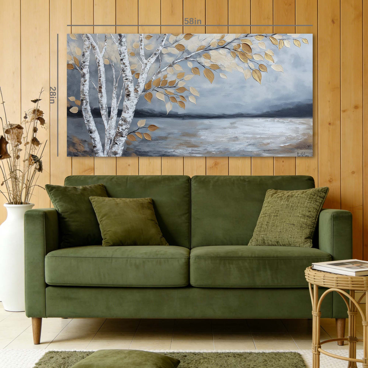 White Nature Wall Art for Living Room Canvas Painting Prints Art Deco Artwork Office Bedroom Decor