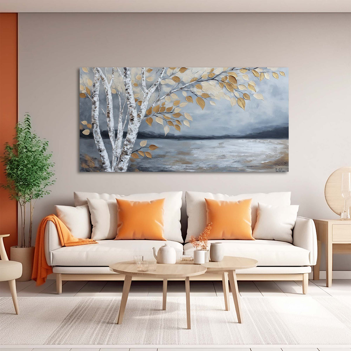 White Nature Wall Art for Living Room Canvas Painting Prints Art Deco Artwork Office Bedroom Decor