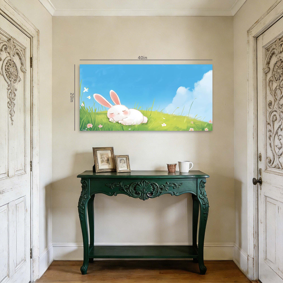 Blue Pretty Animals Wall Art Art Deco Painting Prints Canvas Artwork Living Room Family Bedroom Office Decor