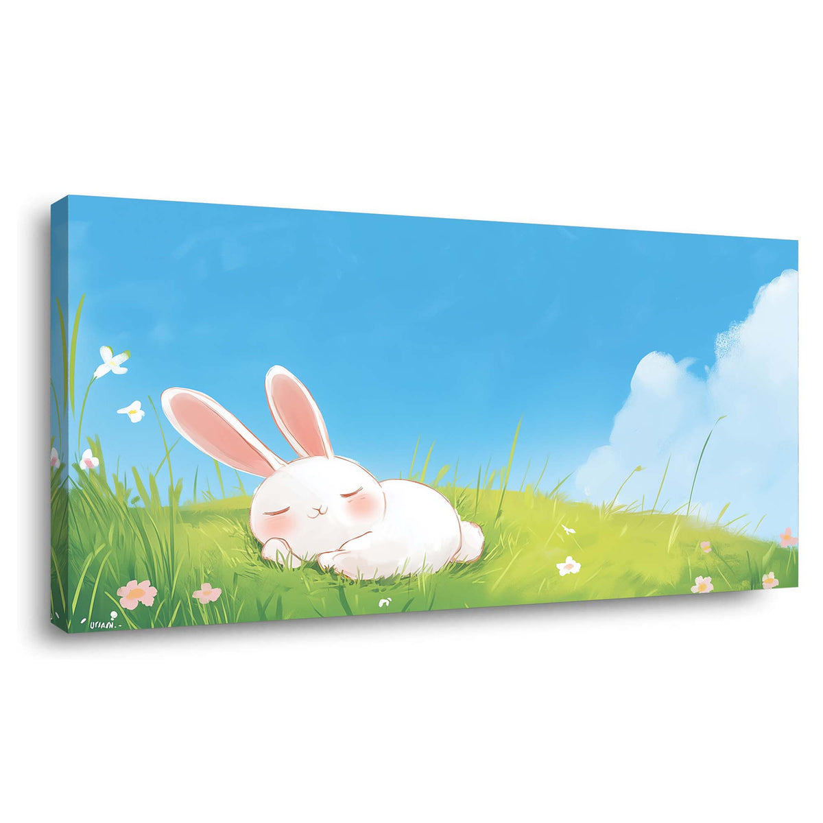 Blue Pretty Animals Wall Art Art Deco Painting Prints Canvas Artwork Living Room Family Bedroom Office Decor