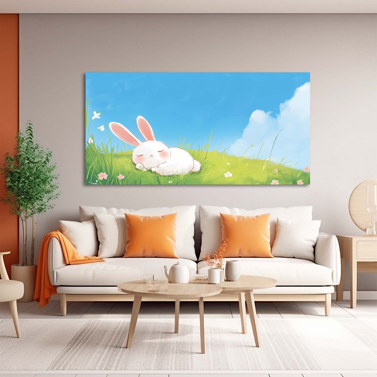 Blue Pretty Animals Wall Art Art Deco Painting Prints Canvas Artwork Living Room Family Bedroom Office Decor