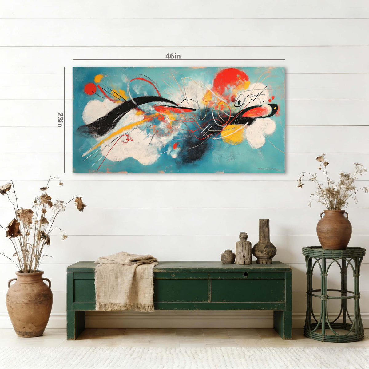 Yellow Abstract Abstract Wall Art for Living Room Canvas Painting Prints Artwork Family Bedroom Office Decor