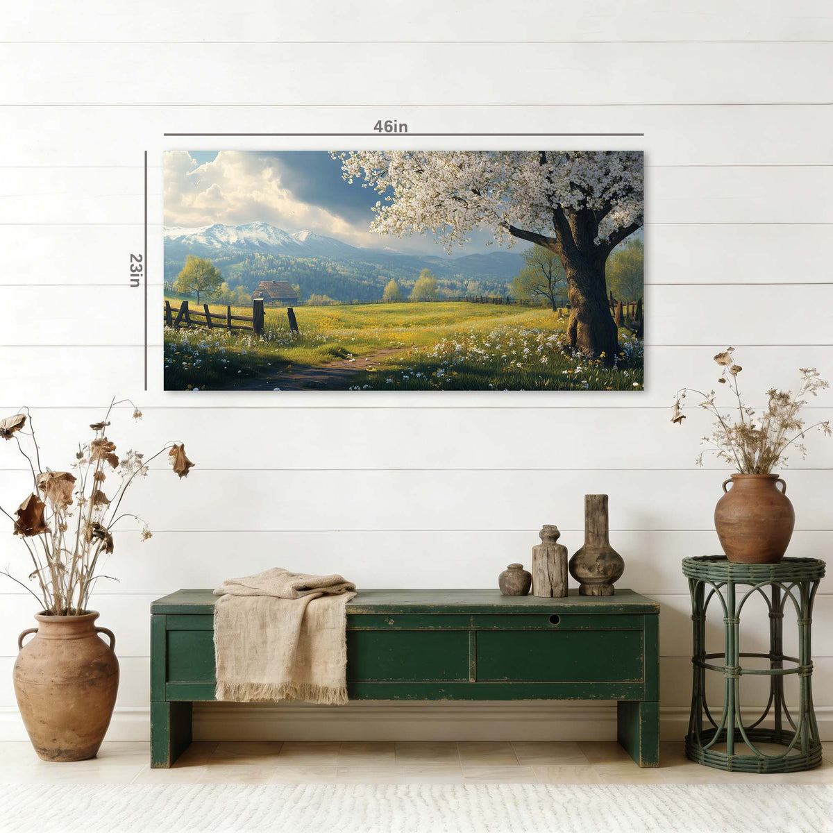 Green Country Nature Wall Art Art Deco Painting Prints Canvas Artwork Living Room Family Bedroom Office Decor