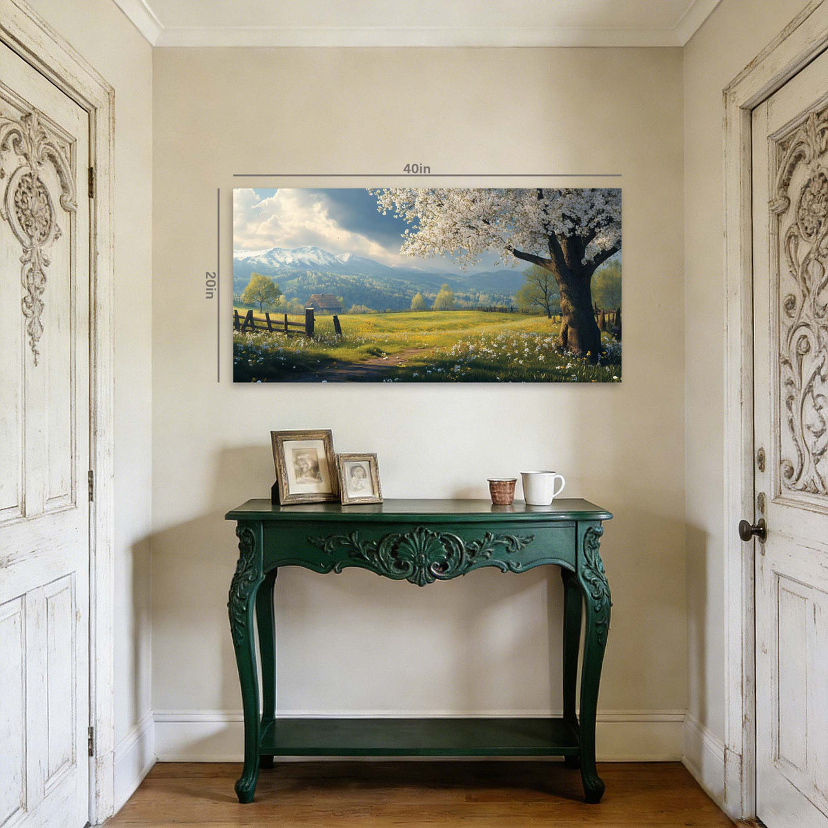 Green Country Nature Wall Art Art Deco Painting Prints Canvas Artwork Living Room Family Bedroom Office Decor