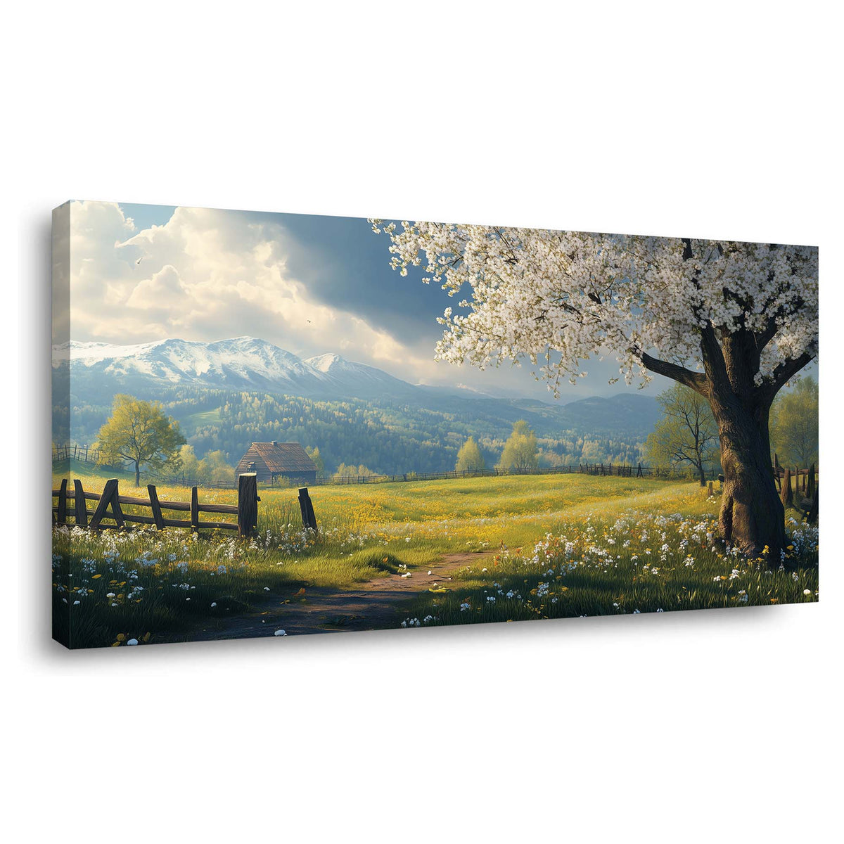 Green Country Nature Wall Art Art Deco Painting Prints Canvas Artwork Living Room Family Bedroom Office Decor