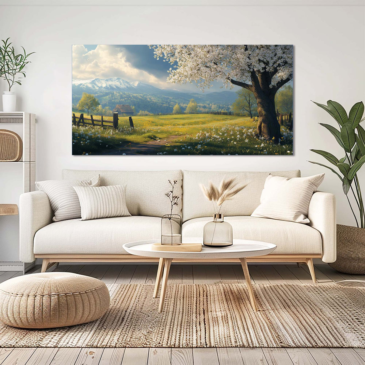 Green Country Nature Wall Art Art Deco Painting Prints Canvas Artwork Living Room Family Bedroom Office Decor