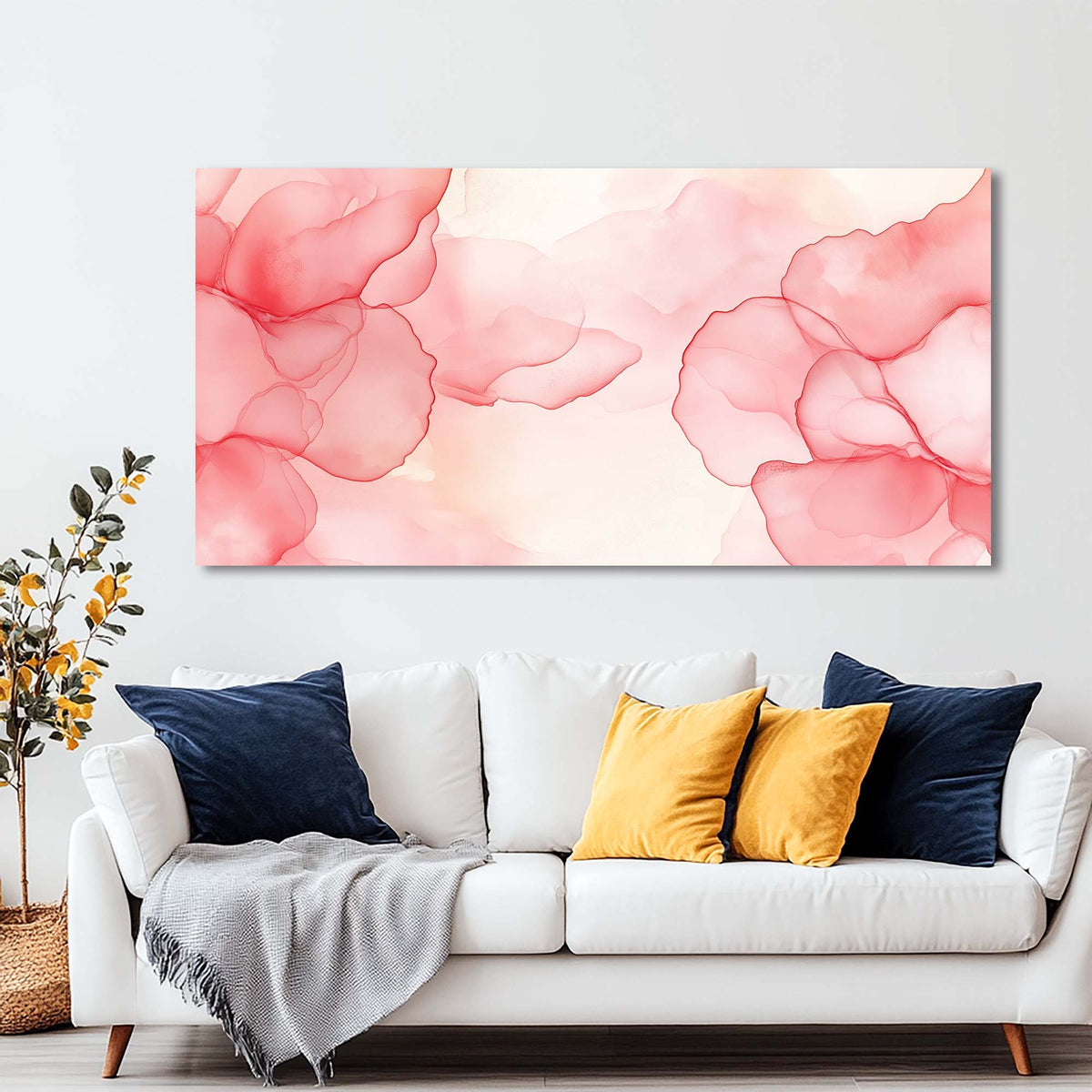 Pink Abstract Wall Art Paintings Print Canvas Painting Prints Modern Artwork Office Living Room Over the Couch Bedroom Decor