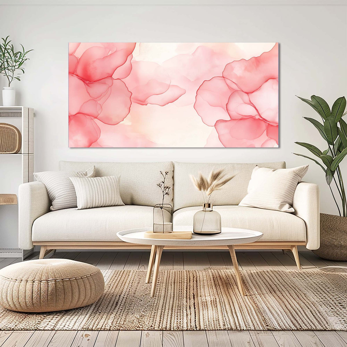 Pink Abstract Wall Art Paintings Print Canvas Painting Prints Modern Artwork Office Living Room Over the Couch Bedroom Decor