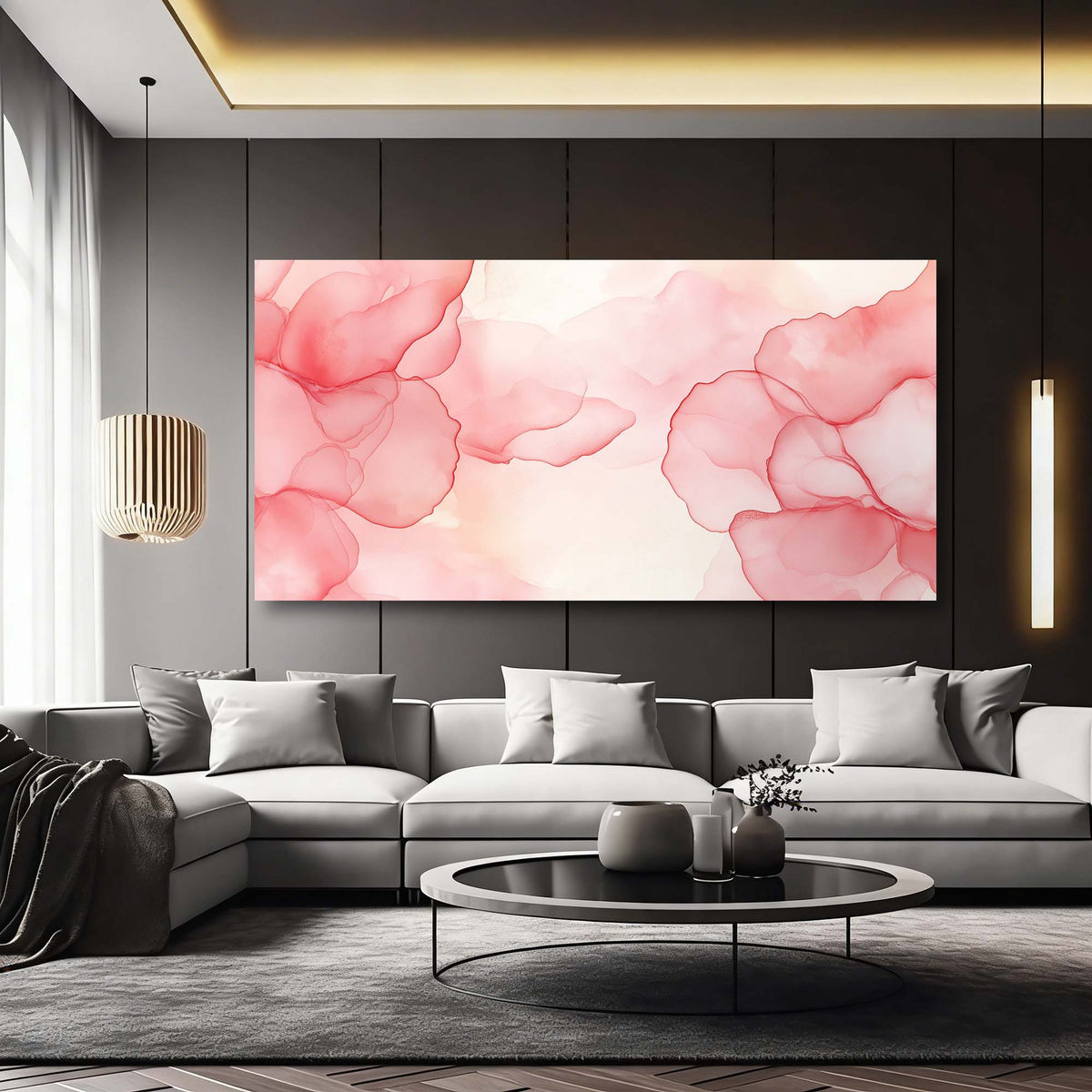 Pink Abstract Wall Art Paintings Print Canvas Painting Prints Modern Artwork Office Living Room Over the Couch Bedroom Decor