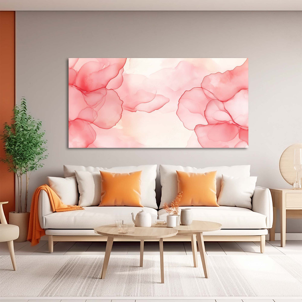 Pink Abstract Wall Art Paintings Print Canvas Painting Prints Modern Artwork Office Living Room Over the Couch Bedroom Decor
