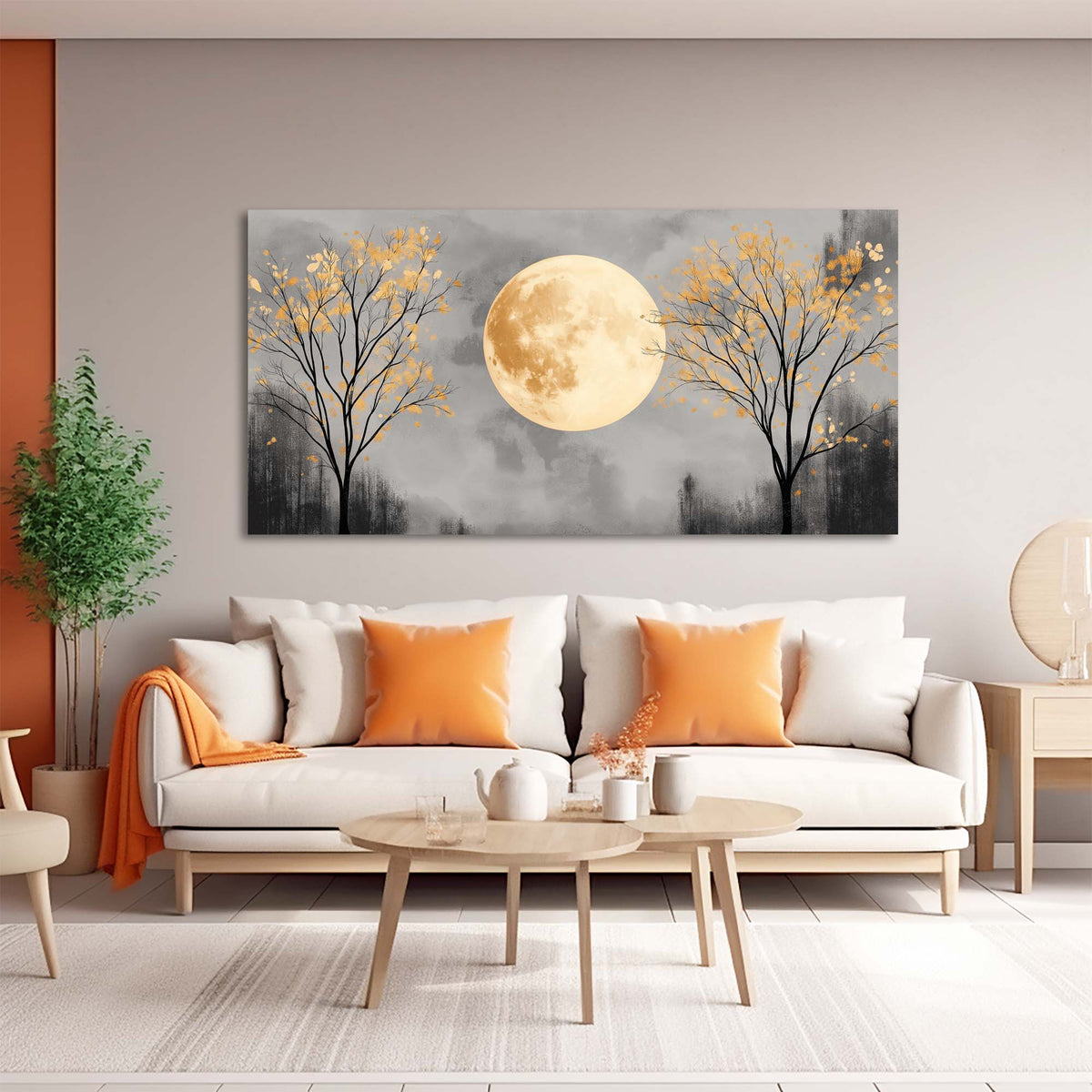 Navy Blue Mysterious Nature Wall Art Art Deco Painting Prints Canvas Artwork Living Room Family Bedroom Office Decor