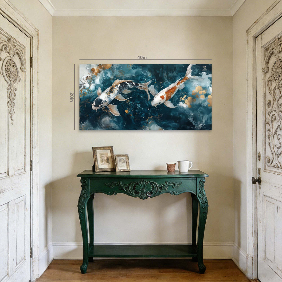 Navy Blue Abstract Animals Canvas Wall Art for Living Room Prints Artwork Bedroom Office Decor