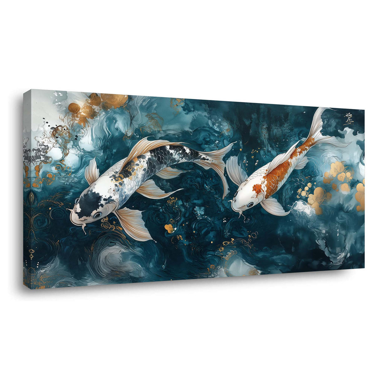 Navy Blue Abstract Animals Canvas Wall Art for Living Room Prints Artwork Bedroom Office Decor