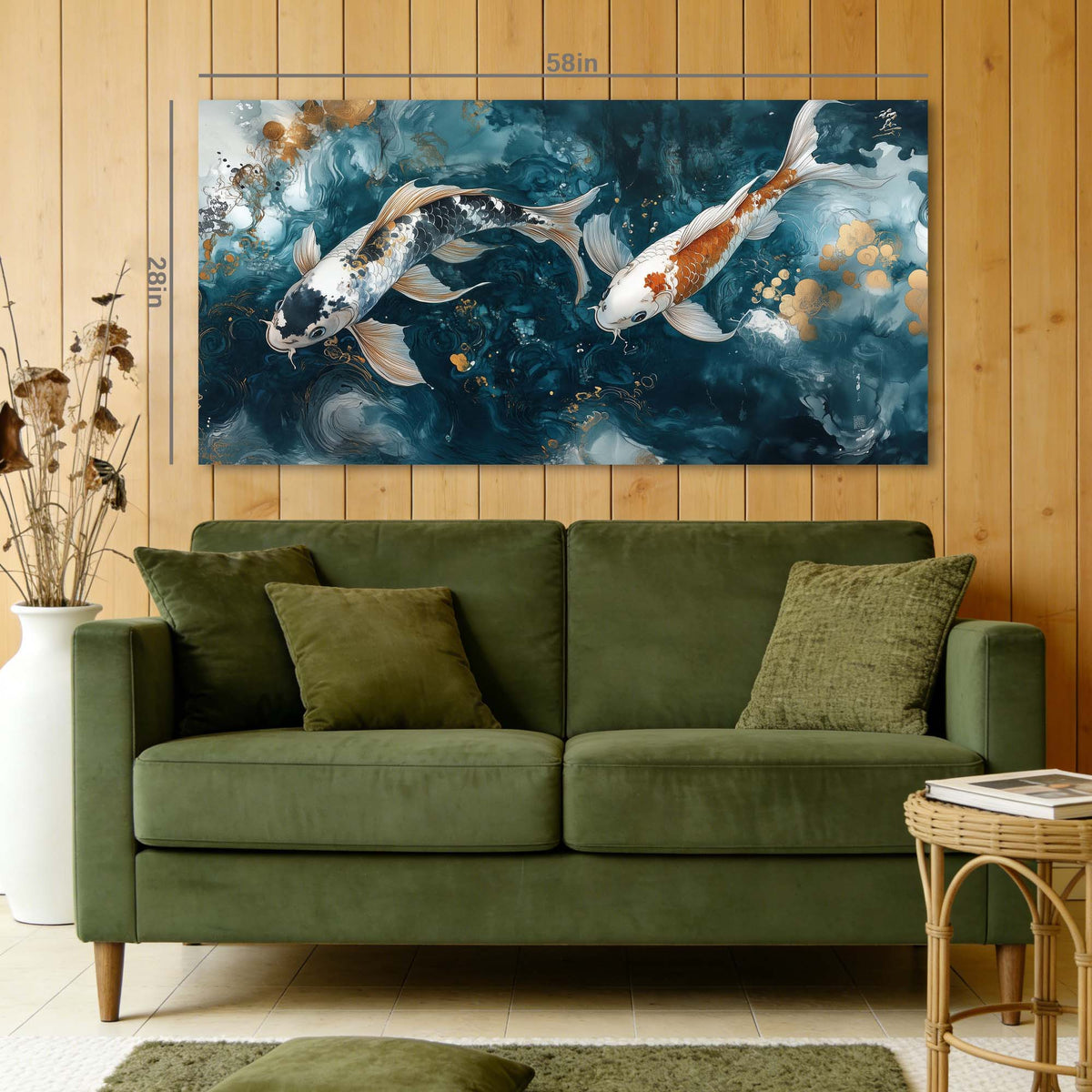 Navy Blue Abstract Animals Canvas Wall Art for Living Room Prints Artwork Bedroom Office Decor