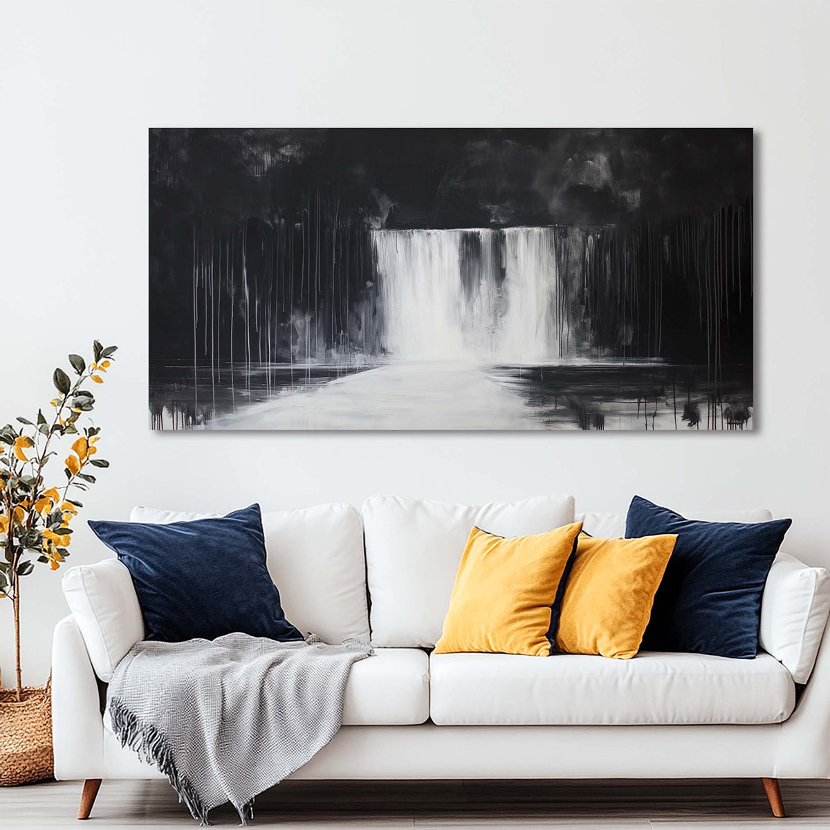 Black Abstract Wall Art Paintings Print Canvas Painting Prints Modern Artwork Office Living Room Over the Couch Bedroom Decor