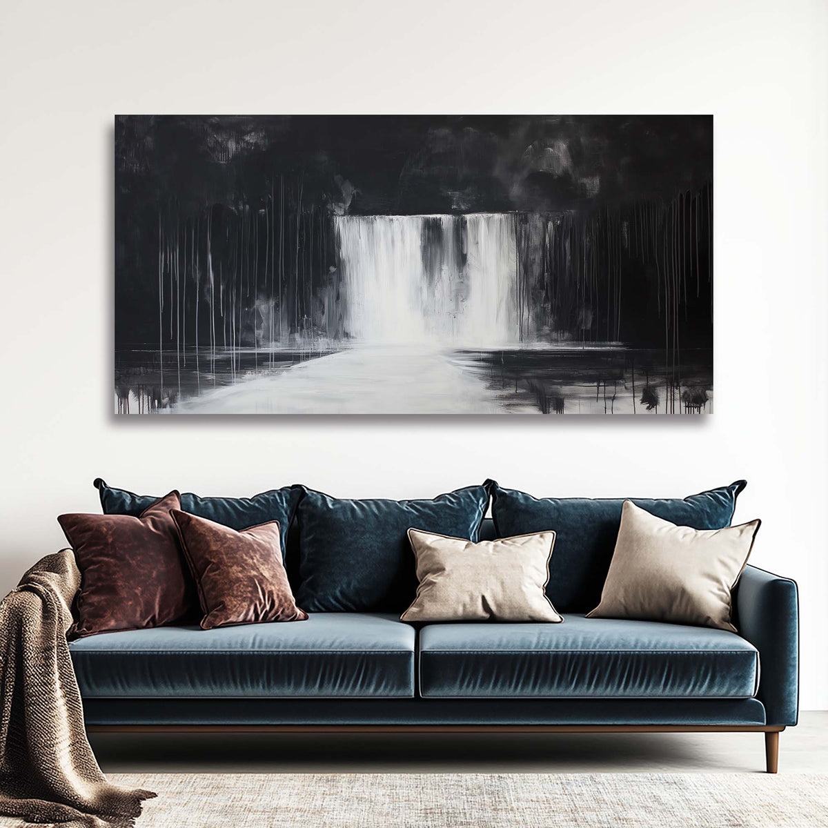 Black Abstract Wall Art Paintings Print Canvas Painting Prints Modern Artwork Office Living Room Over the Couch Bedroom Decor