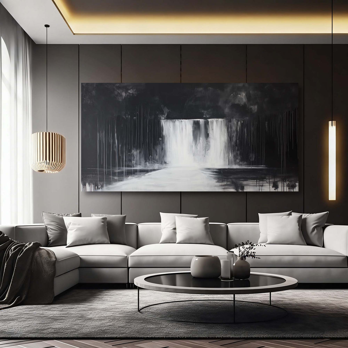 Black Abstract Wall Art Paintings Print Canvas Painting Prints Modern Artwork Office Living Room Over the Couch Bedroom Decor
