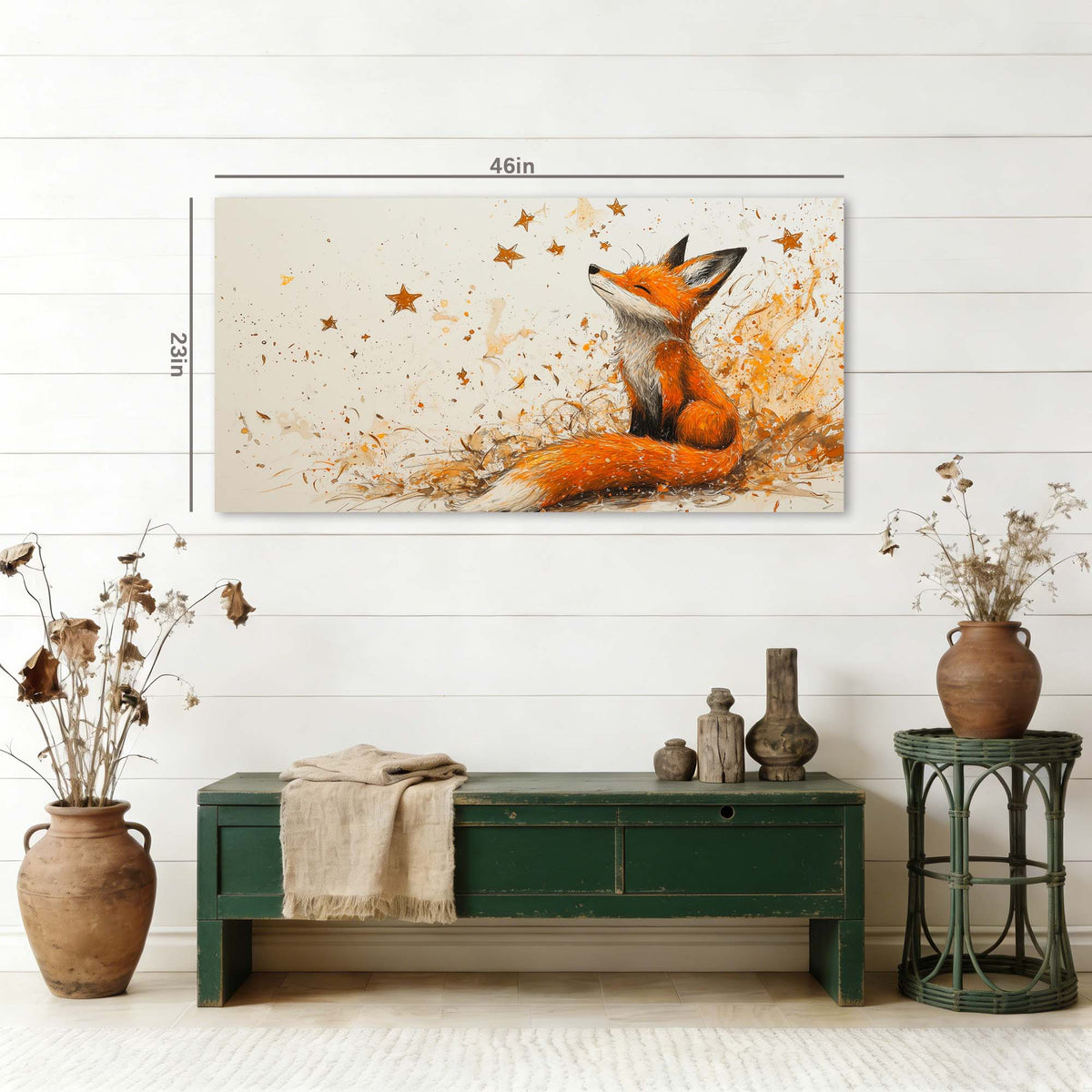Orange Fantasy Fairytale Wall Art Canvas Painting Prints Artwor Office Bedroom Living Room Decor