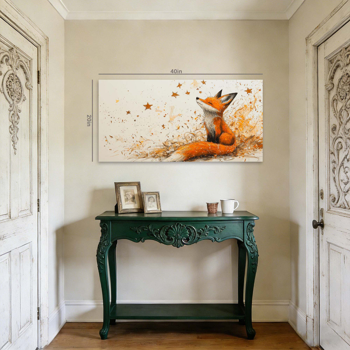 Orange Fantasy Fairytale Wall Art Canvas Painting Prints Artwor Office Bedroom Living Room Decor