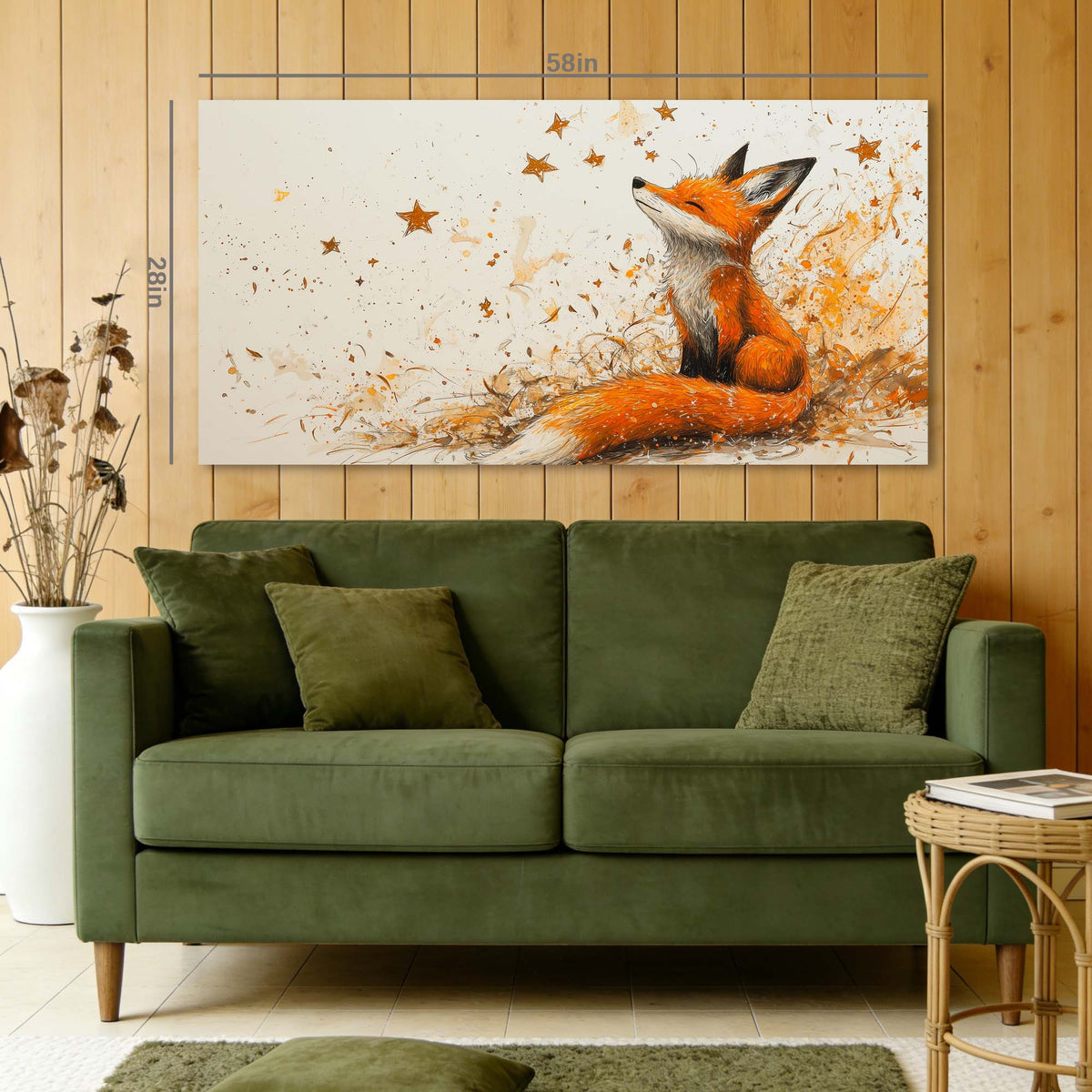 Orange Fantasy Fairytale Wall Art Canvas Painting Prints Artwor Office Bedroom Living Room Decor
