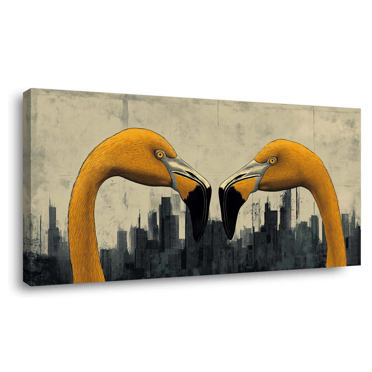 Navy Blue Urban Birds Wall Art for Living Room Canvas Painting Prints Artwork Family Bedroom Office Decor