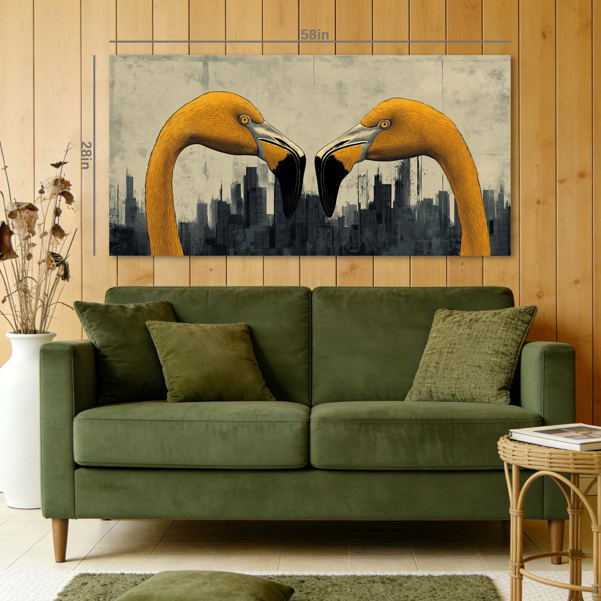 Navy Blue Urban Birds Wall Art for Living Room Canvas Painting Prints Artwork Family Bedroom Office Decor