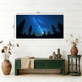 Navy Blue Mysterious Nature Wall Art Canvas Painting Prints Artwor Office Bedroom Living Room Decor