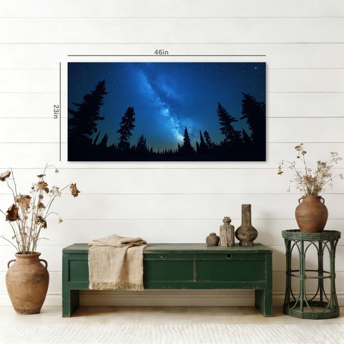 Navy Blue Mysterious Nature Wall Art Canvas Painting Prints Artwor Office Bedroom Living Room Decor