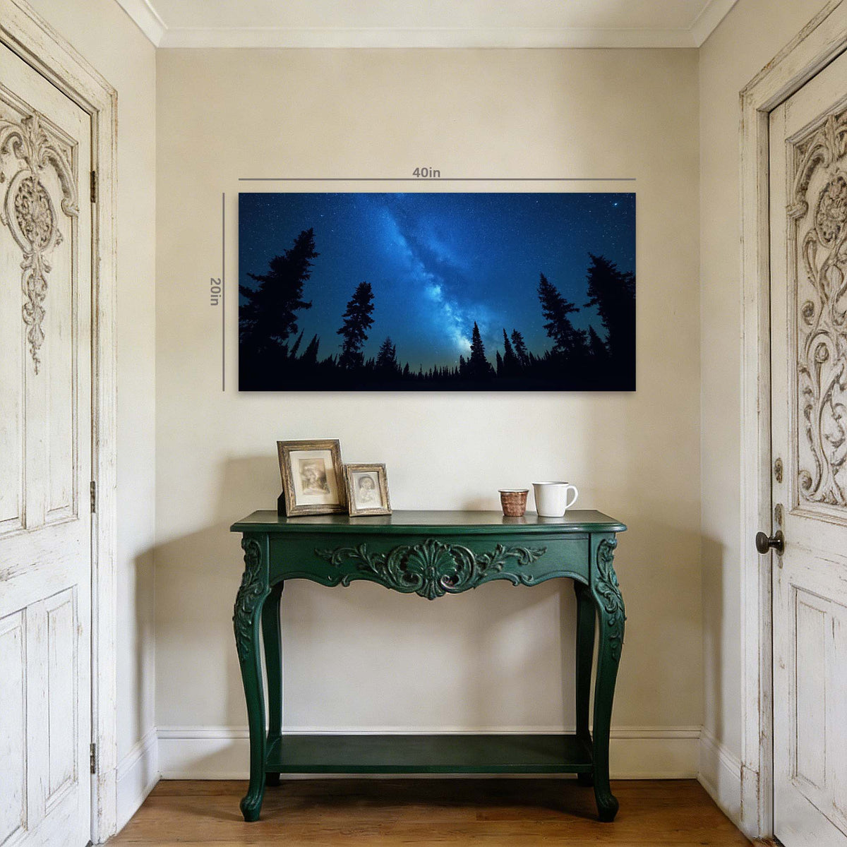 Navy Blue Mysterious Nature Wall Art Canvas Painting Prints Artwor Office Bedroom Living Room Decor