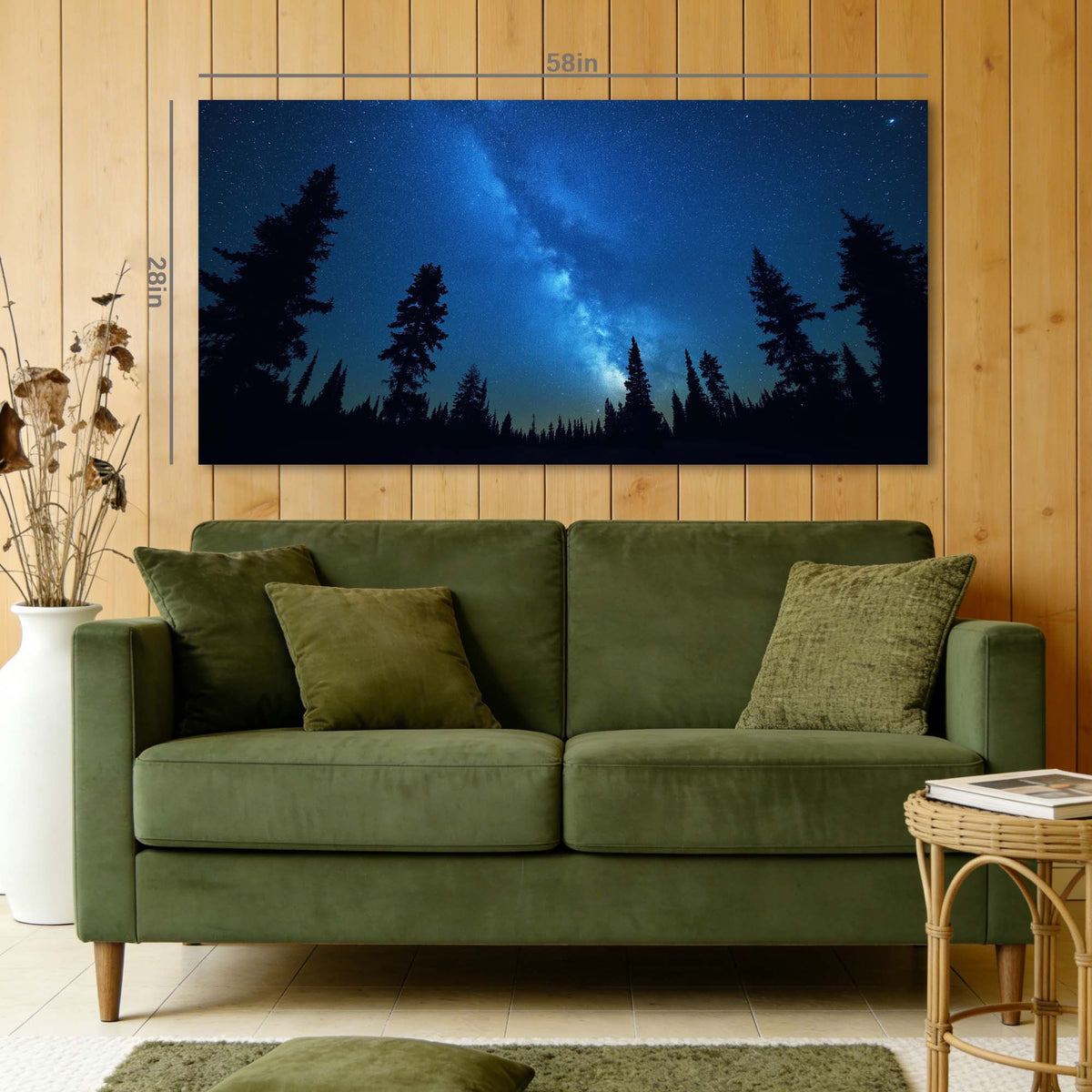 Navy Blue Mysterious Nature Wall Art Canvas Painting Prints Artwor Office Bedroom Living Room Decor