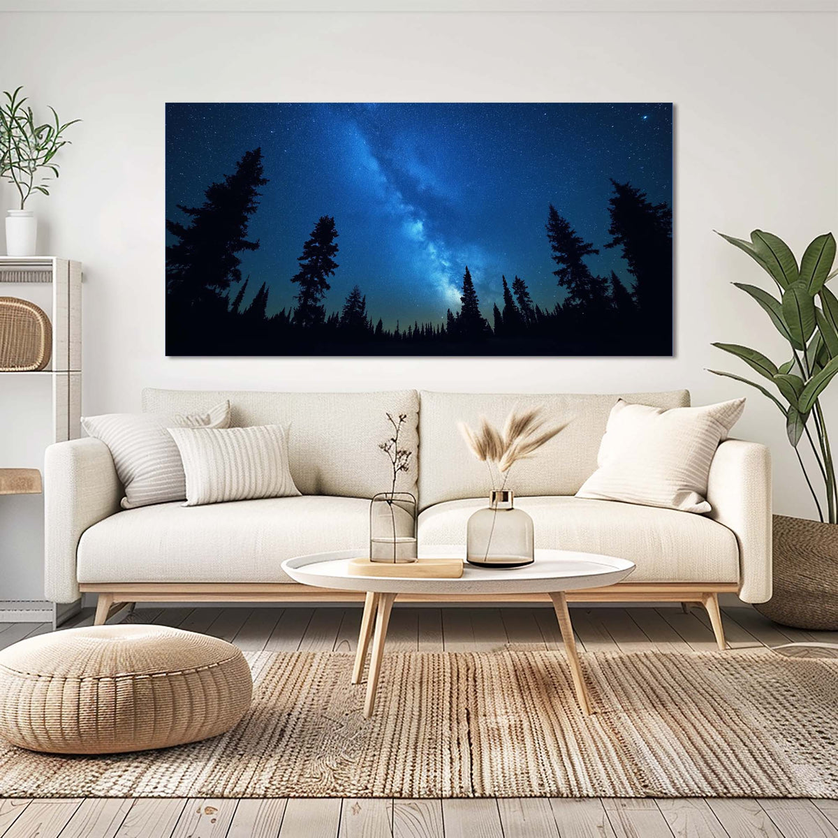 Navy Blue Mysterious Nature Wall Art Canvas Painting Prints Artwor Office Bedroom Living Room Decor