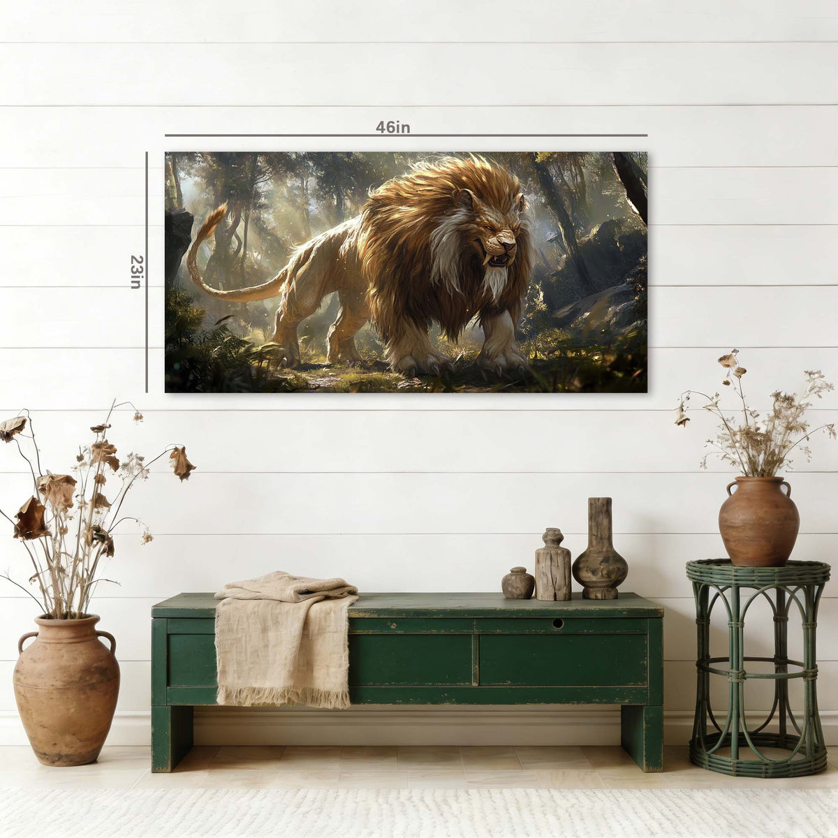 Brown Fantasy Animals Wall Art Art Deco Painting Prints Canvas Artwork Living Room Family Bedroom Office Decor