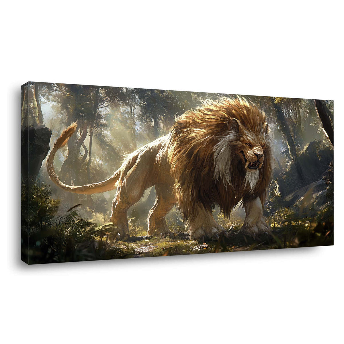 Brown Fantasy Animals Wall Art Art Deco Painting Prints Canvas Artwork Living Room Family Bedroom Office Decor