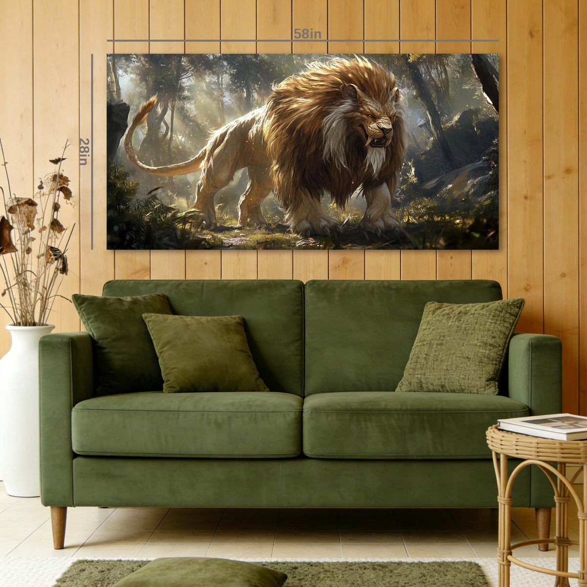Brown Fantasy Animals Wall Art Art Deco Painting Prints Canvas Artwork Living Room Family Bedroom Office Decor