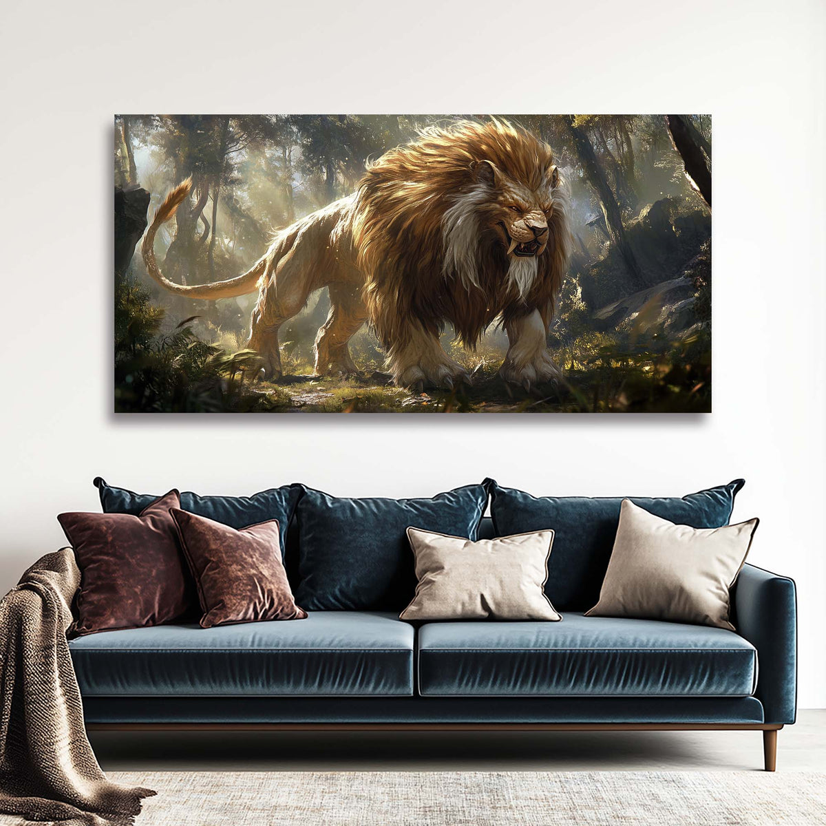Brown Fantasy Animals Wall Art Art Deco Painting Prints Canvas Artwork Living Room Family Bedroom Office Decor