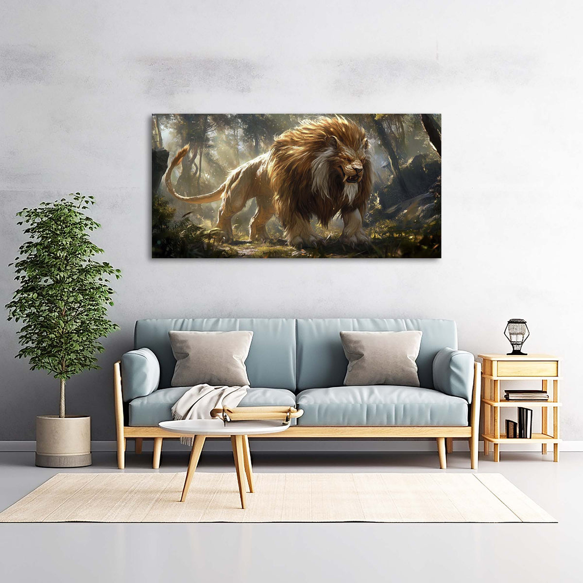 Brown Fantasy Animals Wall Art Art Deco Painting Prints Canvas Artwork Living Room Family Bedroom Office Decor