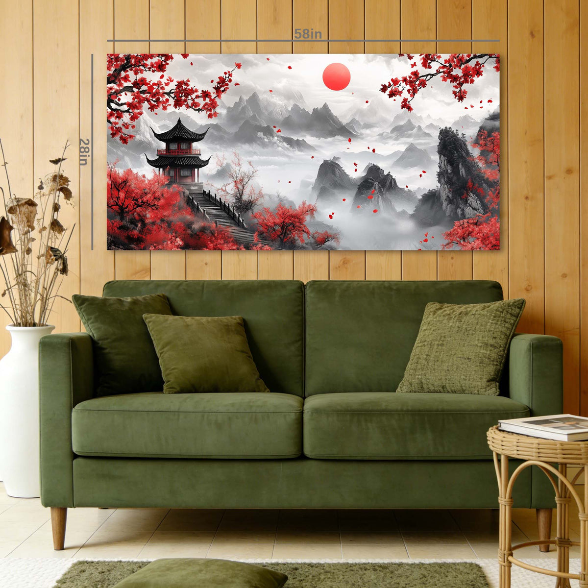Navy Blue Fairytale Wall Art for Living Room Canvas Painting Prints Art Deco Artwork Office Bedroom Decor