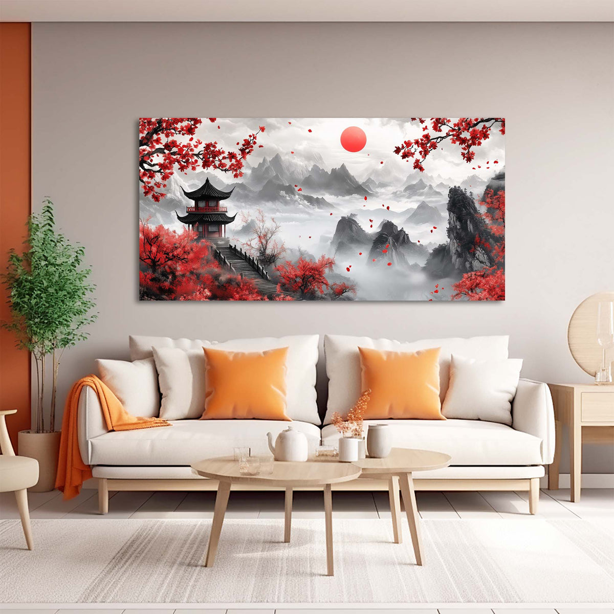 Navy Blue Fairytale Wall Art for Living Room Canvas Painting Prints Art Deco Artwork Office Bedroom Decor