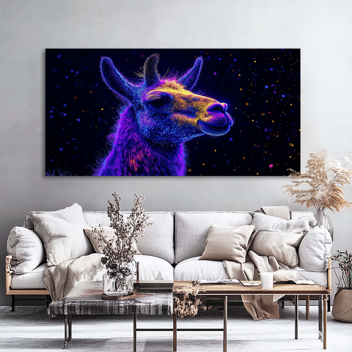 Blue Fantasy Abstract Canvas Wall Art for Living Room Prints Artwork Bedroom Office Decor