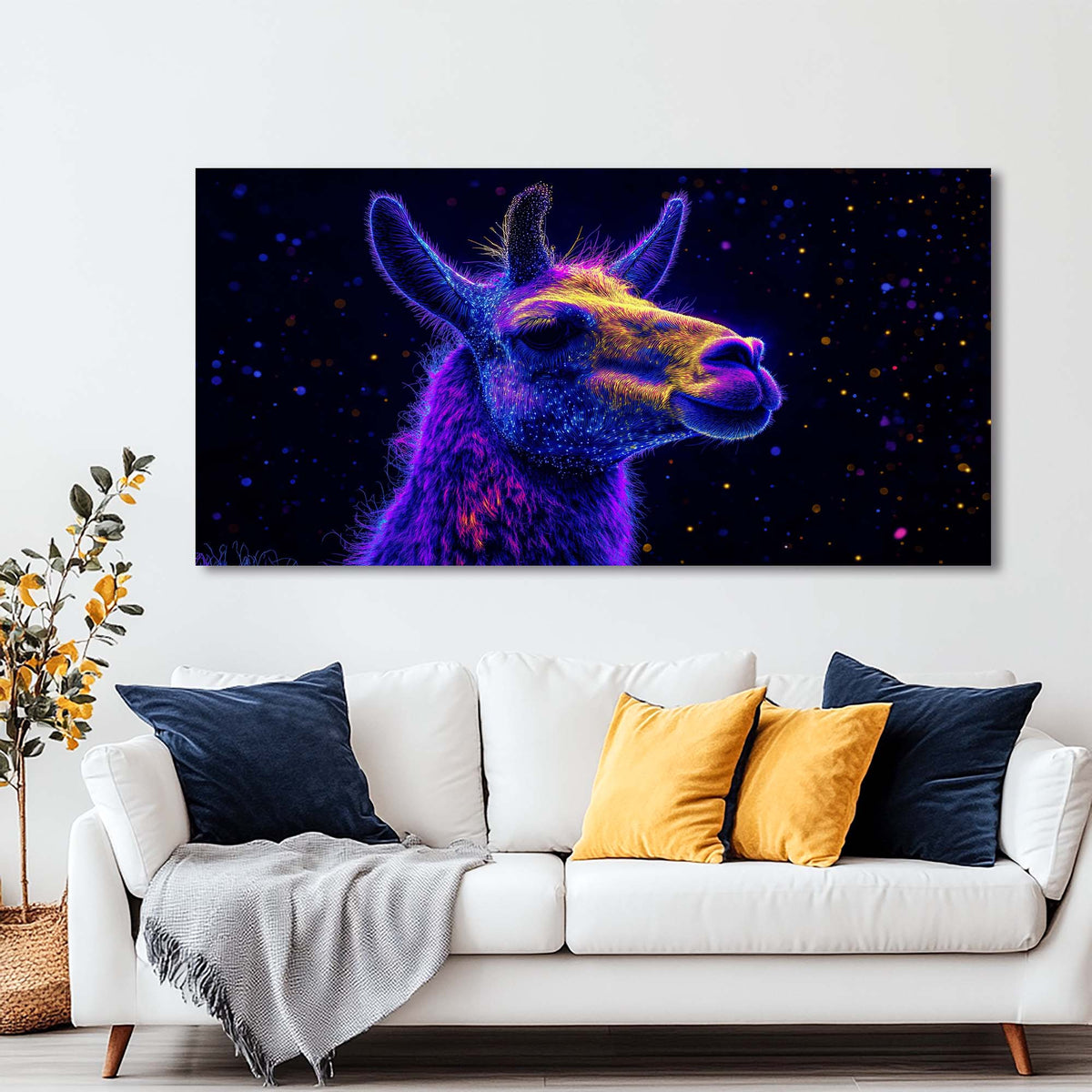 Blue Fantasy Abstract Canvas Wall Art for Living Room Prints Artwork Bedroom Office Decor