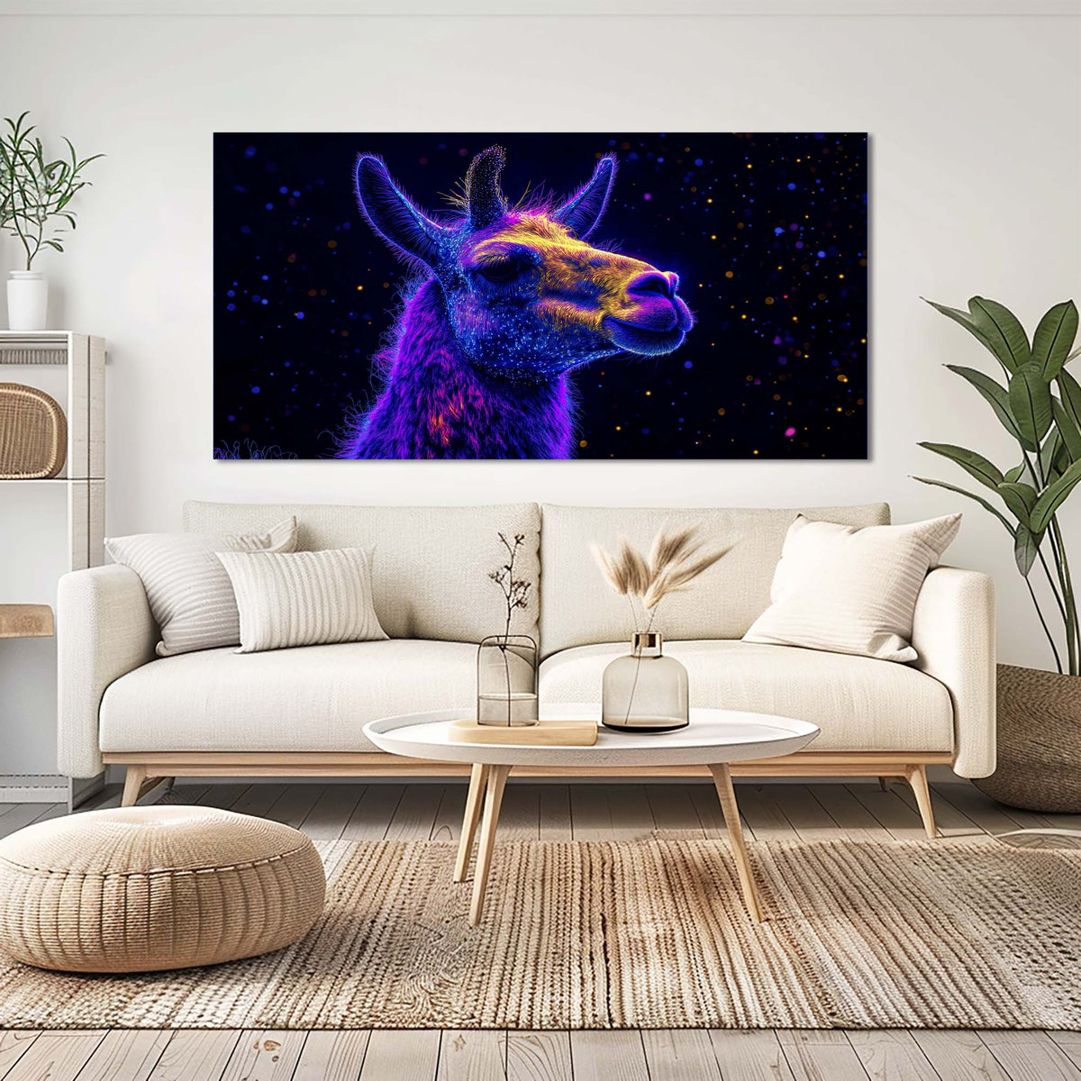 Blue Fantasy Abstract Canvas Wall Art for Living Room Prints Artwork Bedroom Office Decor