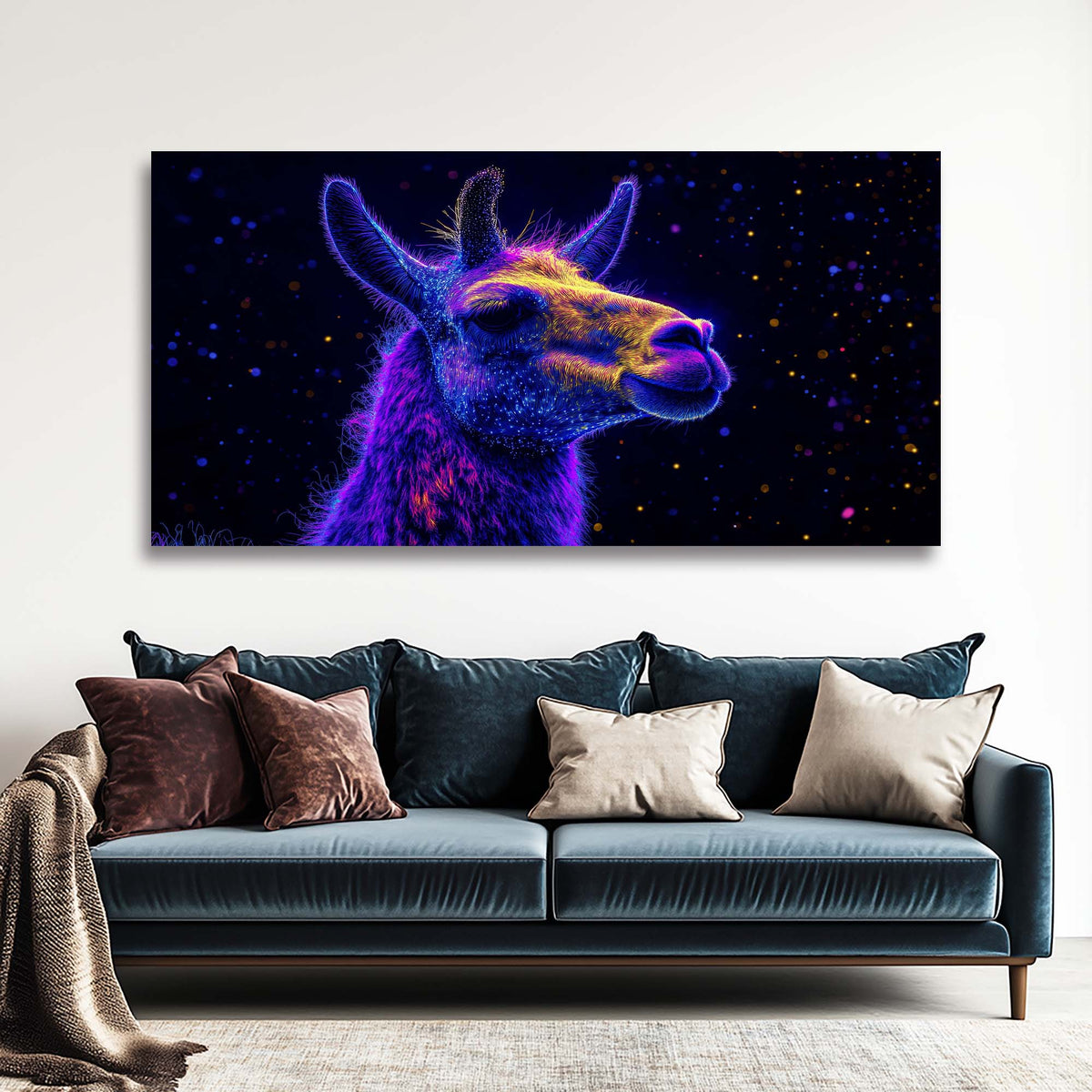 Blue Fantasy Abstract Canvas Wall Art for Living Room Prints Artwork Bedroom Office Decor
