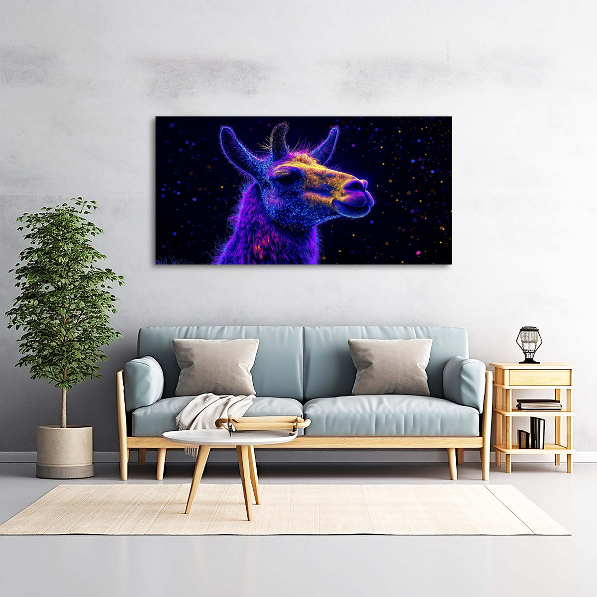Blue Fantasy Abstract Canvas Wall Art for Living Room Prints Artwork Bedroom Office Decor