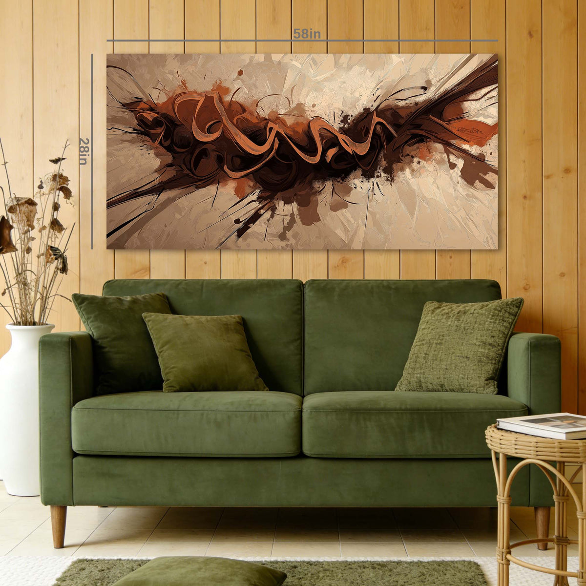 Red Abstract Abstract Wall Art for Living Room Canvas Painting Prints Artwork Family Bedroom Office Decor
