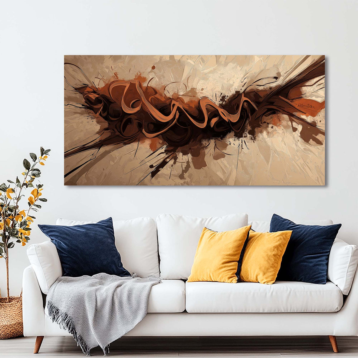 Red Abstract Abstract Wall Art for Living Room Canvas Painting Prints Artwork Family Bedroom Office Decor