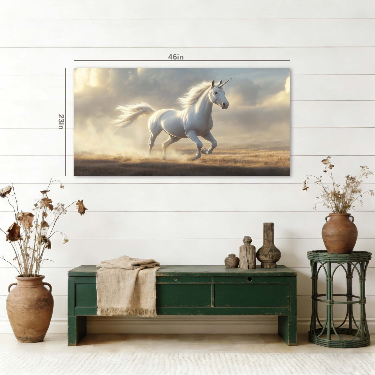 Gold Fairytale Wall Art for Living Room Canvas Painting Prints Art Deco Artwork Office Bedroom Decor