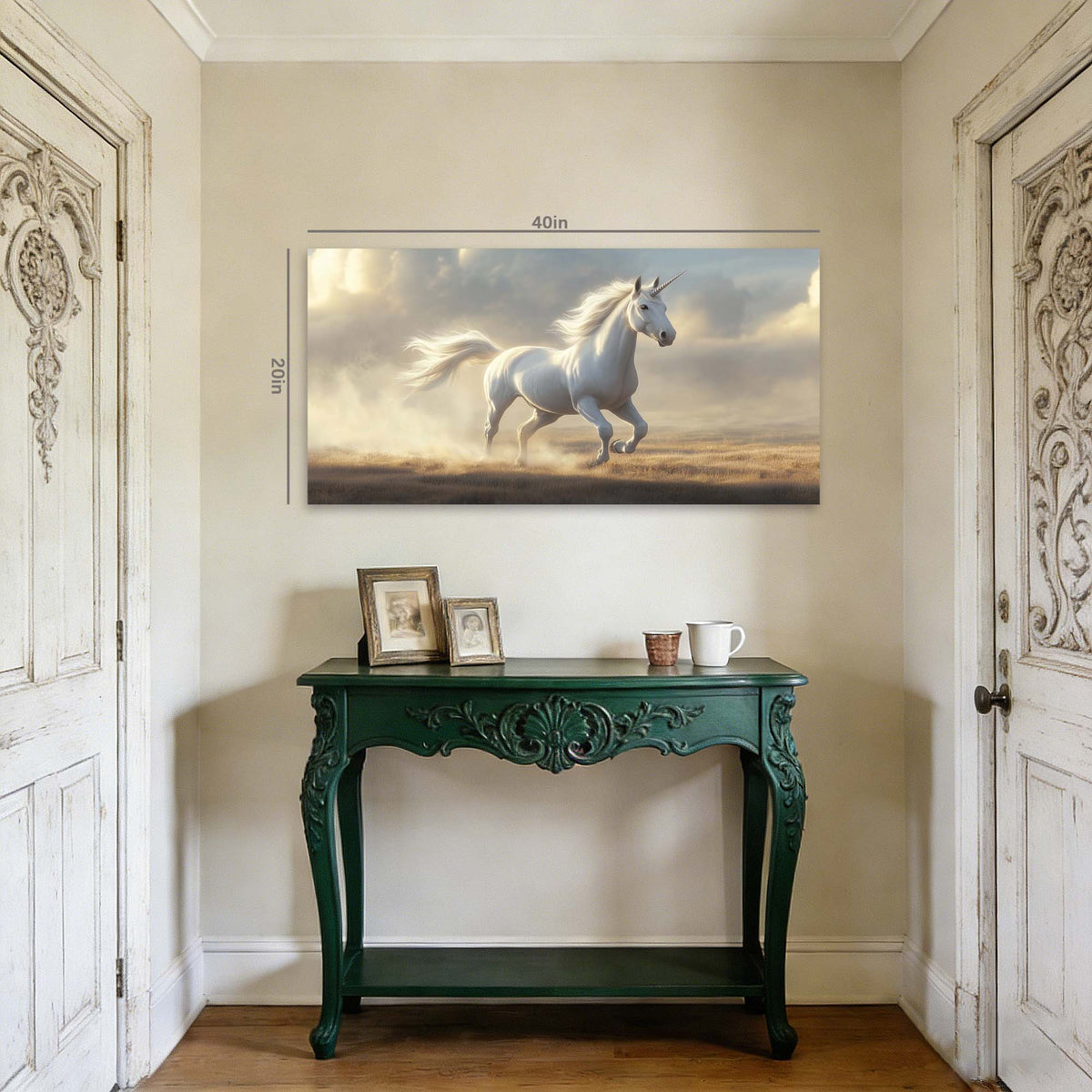 Gold Fairytale Wall Art for Living Room Canvas Painting Prints Art Deco Artwork Office Bedroom Decor
