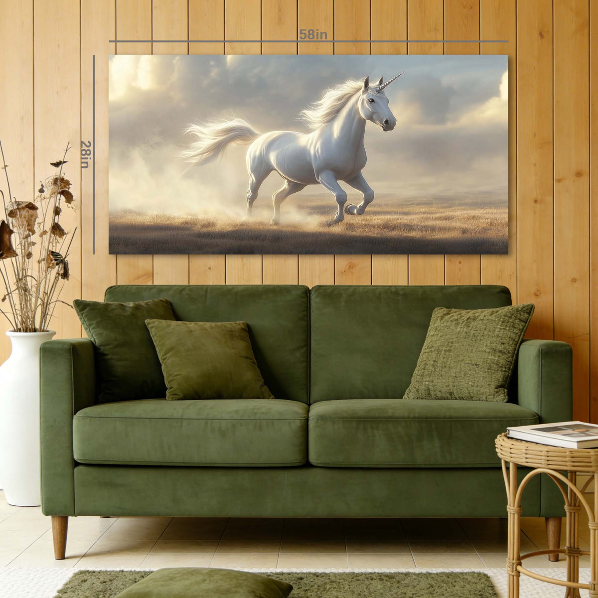 Gold Fairytale Wall Art for Living Room Canvas Painting Prints Art Deco Artwork Office Bedroom Decor